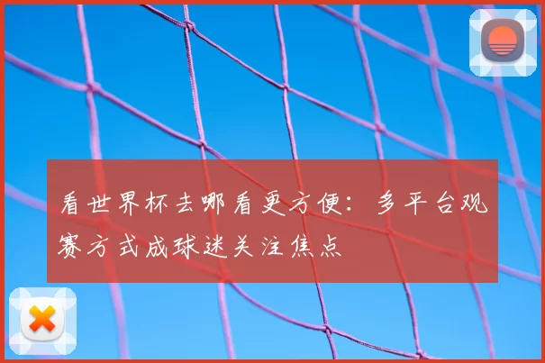 看世界杯去哪看更方便:多平台观赛方式成球迷关注焦点
