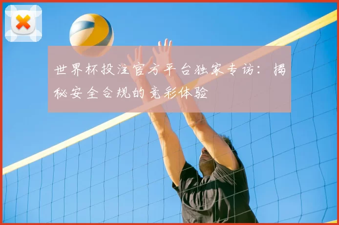 世界杯投注官方平台独家专访:揭秘安全合规的竞彩体验